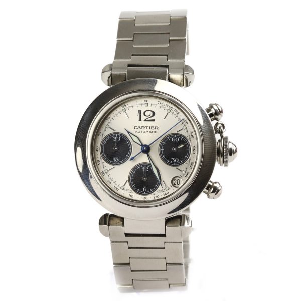 Cartier Pasha Chronograph Silver Dial Unisex Watch 36mm