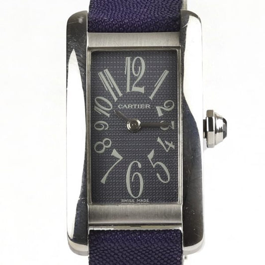 Cartier Tank Americaine 18ct White Gold Ladies Watch 19x35mm