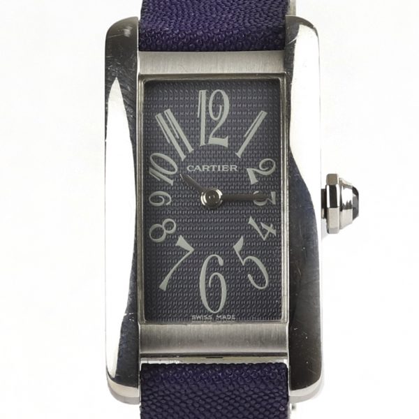 Cartier Tank Americaine 18ct White Gold Ladies Watch 19x35mm