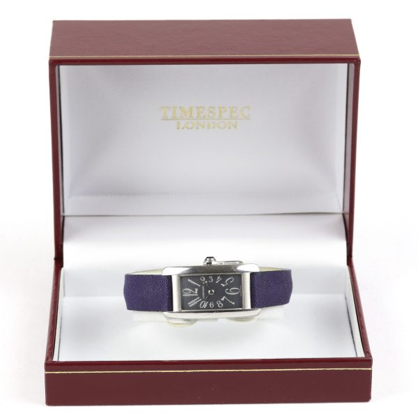 Cartier Tank Americaine 18ct White Gold Ladies Watch 19x35mm