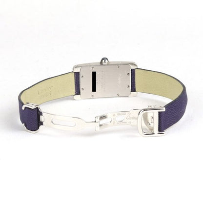 Cartier Tank Americaine 18ct White Gold Ladies Watch 19x35mm