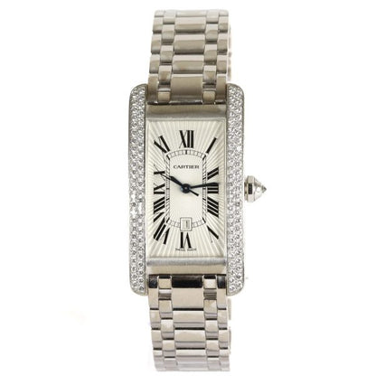 Cartier Tank Americaine Midi Size Diamond Set 18ct White Gold Watch