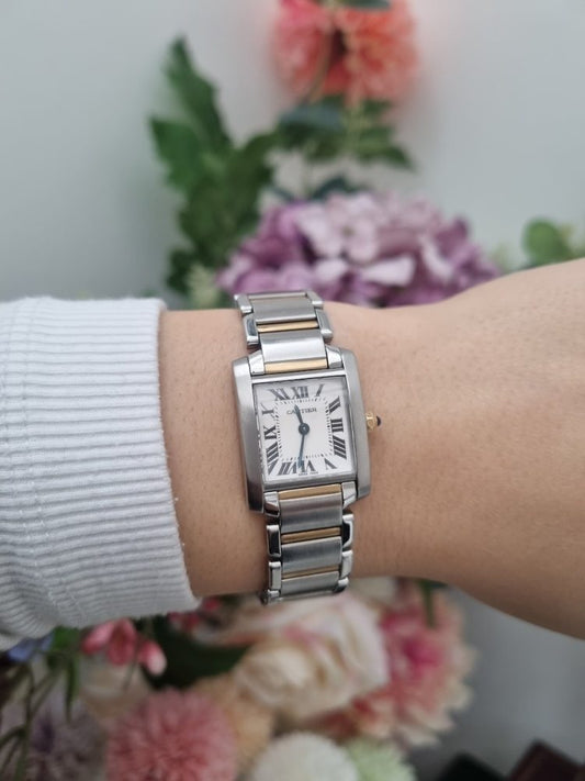 Cartier Tank Francaise 2384 Steel and Gold Watch