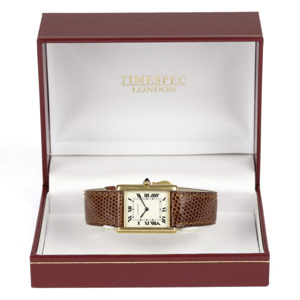 Cartier Tank Louis 18ct Yellow Gold Rare Unisex Watch Circa 1980