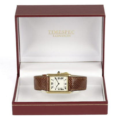 Cartier Tank Louis 18ct Yellow Gold Rare Unisex Watch Circa 1980