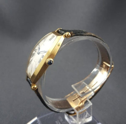 Cartier Tonneau Ladies 18ct Yellow Gold Manual Watch