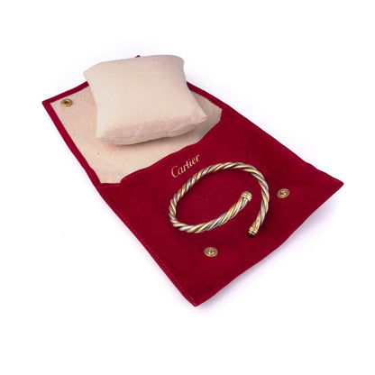 Cartier Trinity 18KT Gold Bangle with Cabochon Sapphires, Circa 1970s