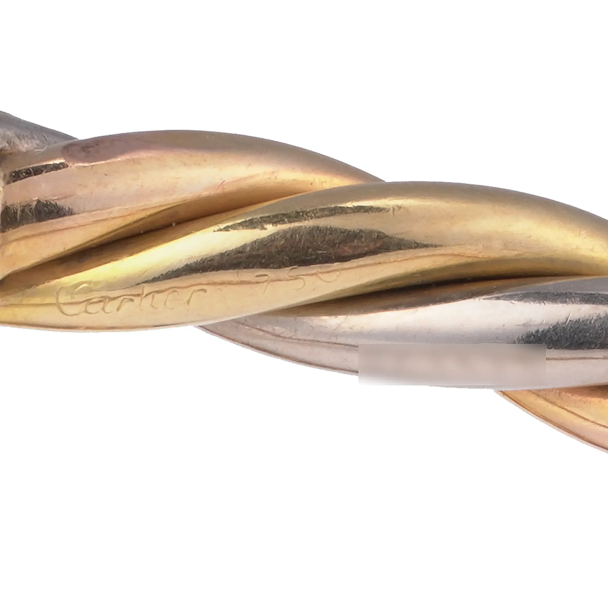 Cartier Trinity 18KT Gold Bangle with Cabochon Sapphires, Circa 1970s