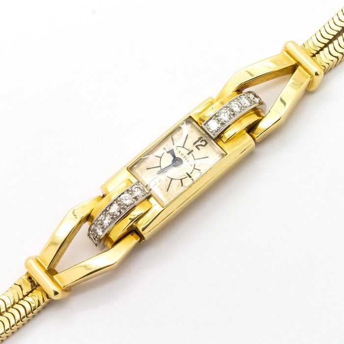 Cartier Vintage Diamond Gold Cocktail Watch