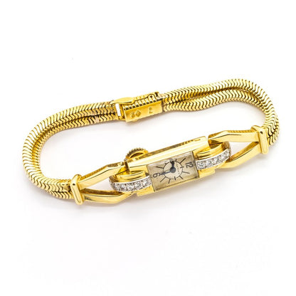 Cartier Vintage Diamond Gold Cocktail Watch