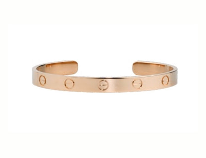 Pre Owned Cartier Rose Pink Gold Love Bangle, Size 18