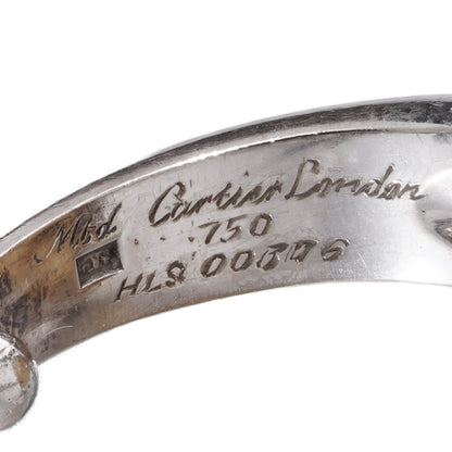 Cartier 18 Carat White Gold Amber Intaglio Ring