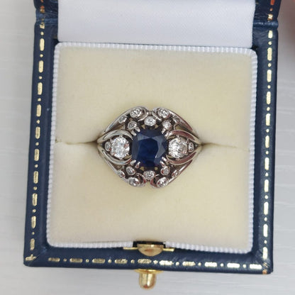 Chaumet Vintage Sapphire and Diamond Ring