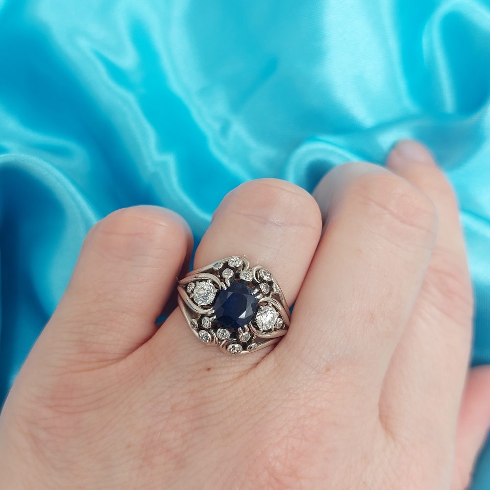 Chaumet Vintage Sapphire and Diamond Ring