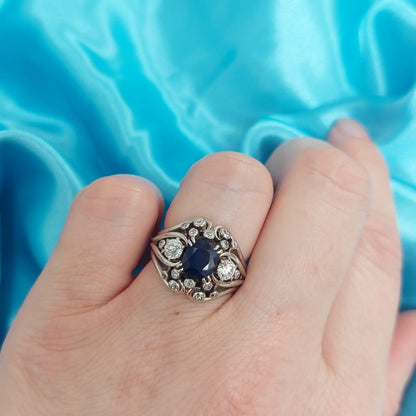 Chaumet Vintage Sapphire and Diamond Ring