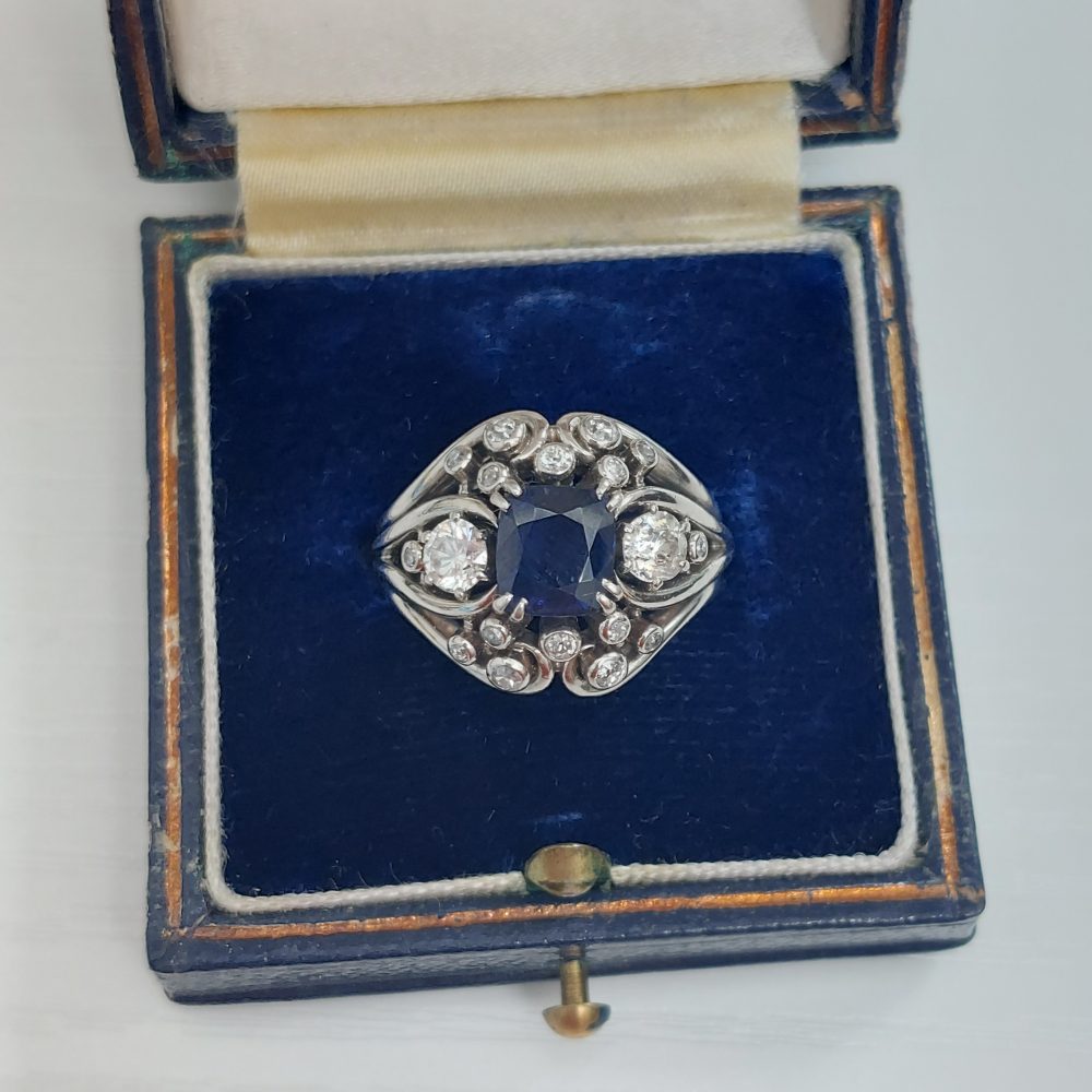 Chaumet Vintage Sapphire and Diamond Ring
