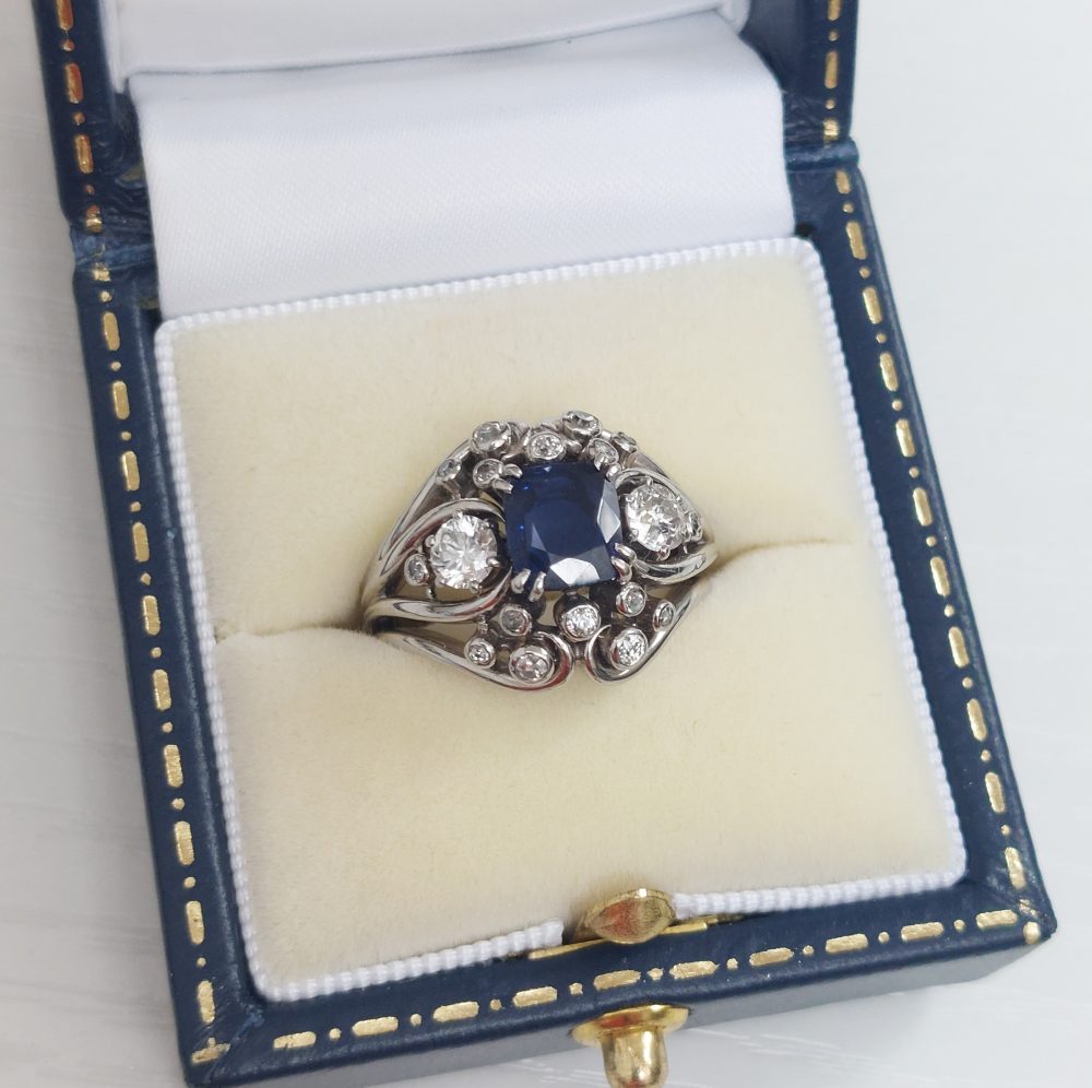 Chaumet Vintage Sapphire and Diamond Ring
