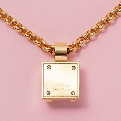 Chopard Citrine Diamond Heart Gold Pendant Necklace