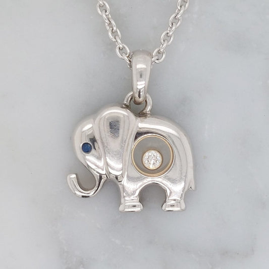 Chopard Happy Diamond Elephant Pendant Necklace