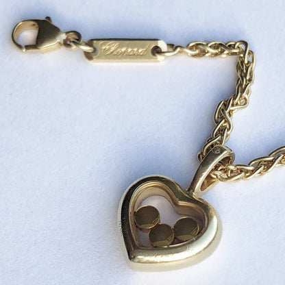Chopard Happy Diamonds 18ct Yellow Gold Heart Pendant on Chopard Chain