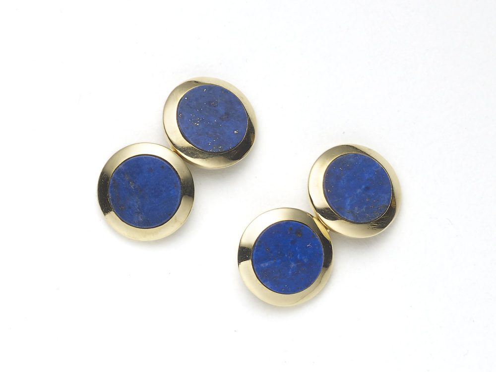 Vintage Cartier Gold and Lapis Lazuli Cufflinks