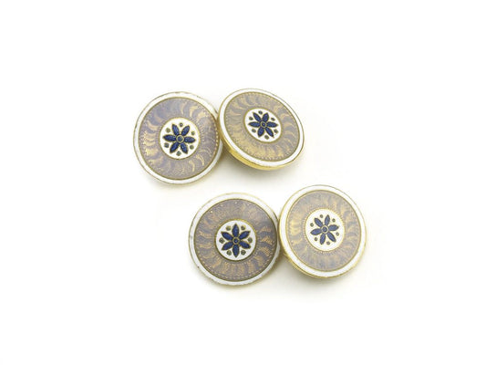 Cartier Art Deco Enamel and Gold Cufflinks