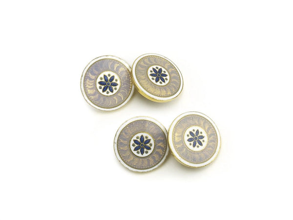 Cartier Art Deco Enamel and Gold Cufflinks