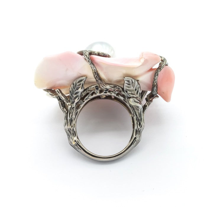 Conch Shell Flower and Snake Ring