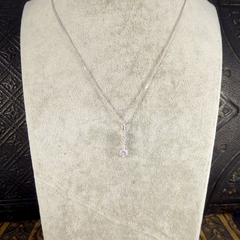 Contemporary 0.68ct Diamond Triple Drop Pendant Necklace