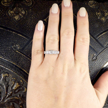 Contemporary 0.90ct Diamond Five Stone Geometric Set Ring