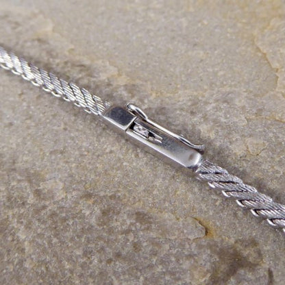 Contemporary 1.25ct Sapphire and Diamond Drop Necklace