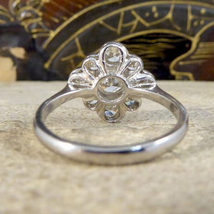 Contemporary 1.52ct Diamond Kite Cluster Ring