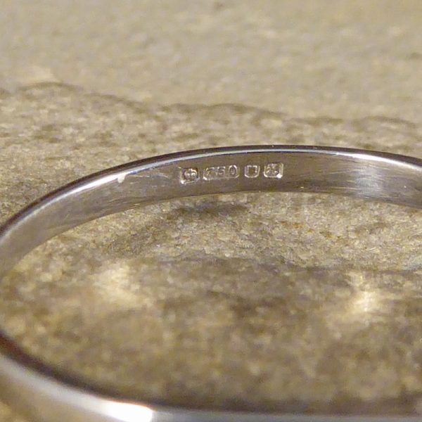 Contemporary 1.75ct Sapphire and Diamond Three Stone Ring