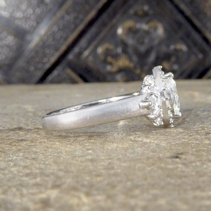 Contemporary 1ct Diamond Marquise Cluster Dress Ring