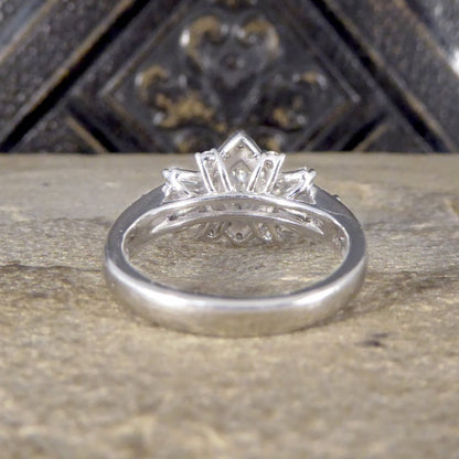 Contemporary 1ct Diamond Marquise Cluster Dress Ring