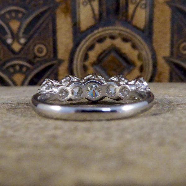 Contemporary 2.26ct Brilliant Cut Diamond Five Stone Ring