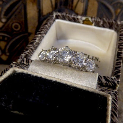 Contemporary 2.26ct Brilliant Cut Diamond Five Stone Ring