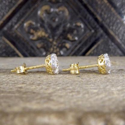 Contemporary Diamond Cluster Earrings