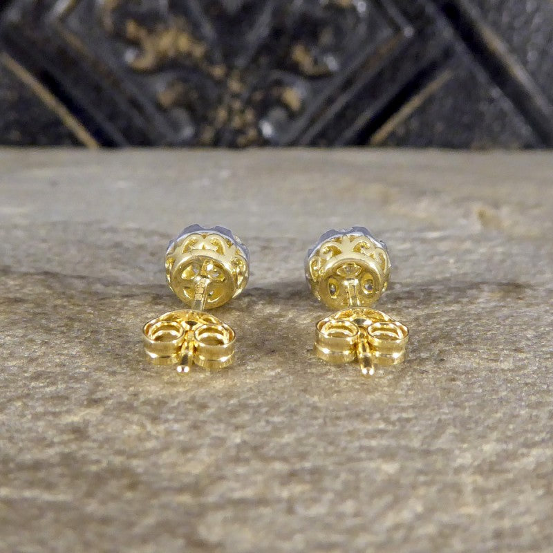 Contemporary Diamond Cluster Earrings