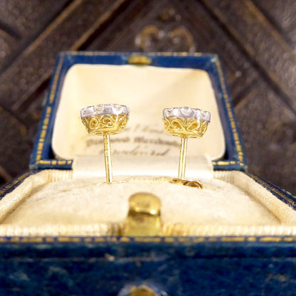 Contemporary Diamond Cluster Earrings