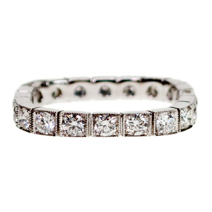 Contemporary Square Shape 1.35ct Diamond Eternity Ring