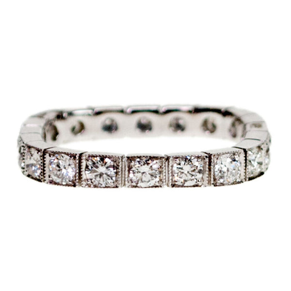 Contemporary Square Shape 1.35ct Diamond Eternity Ring
