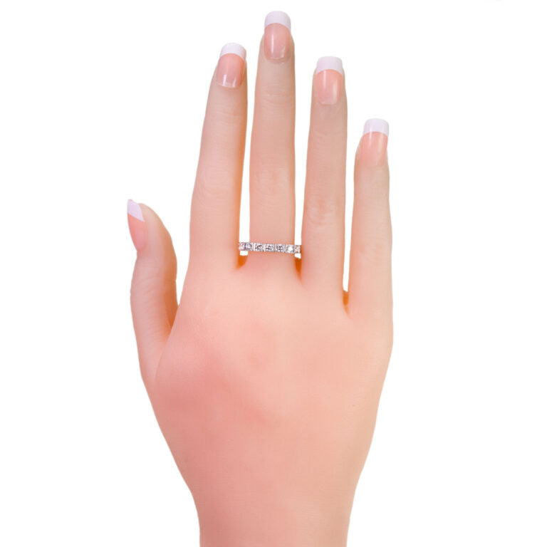 Contemporary Square Shape 1.35ct Diamond Eternity Ring