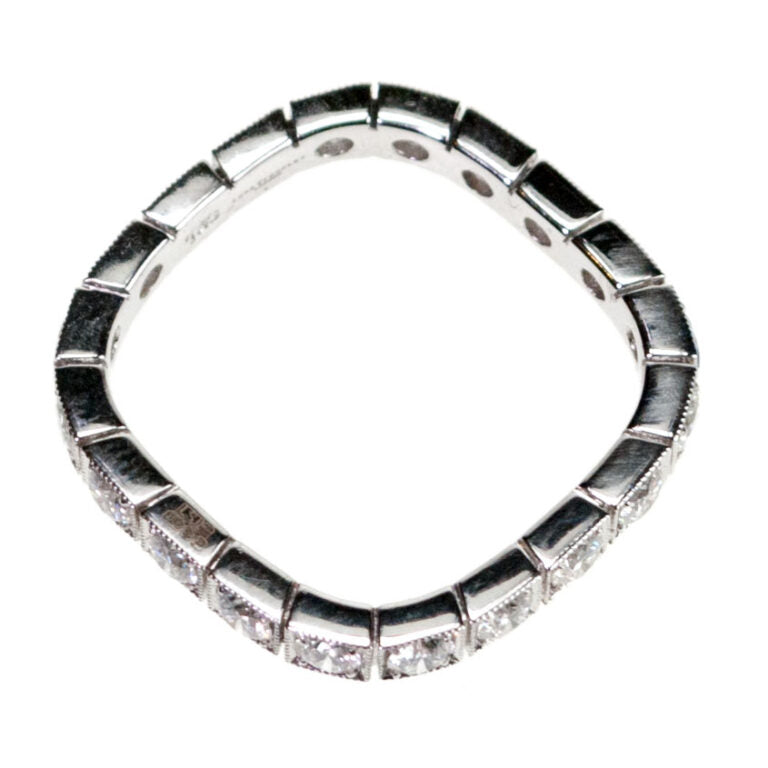 Contemporary Square Shape 1.35ct Diamond Eternity Ring