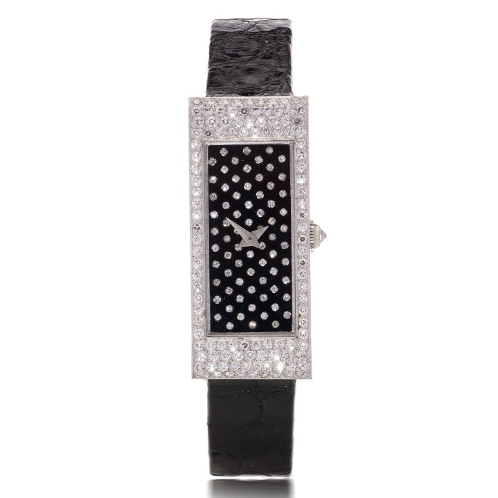 Vintage Corum 18ct White Gold Watch with Diamond Bezel, 1.52 carat total