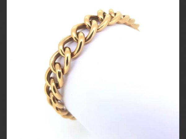Heavy curb bracelet, 9ct yellow gold, 16g