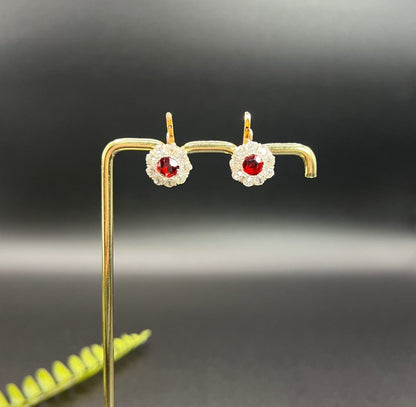 Antique Victorian Garnet & Diamond Convertible Bangle in 14ct Rose Gold