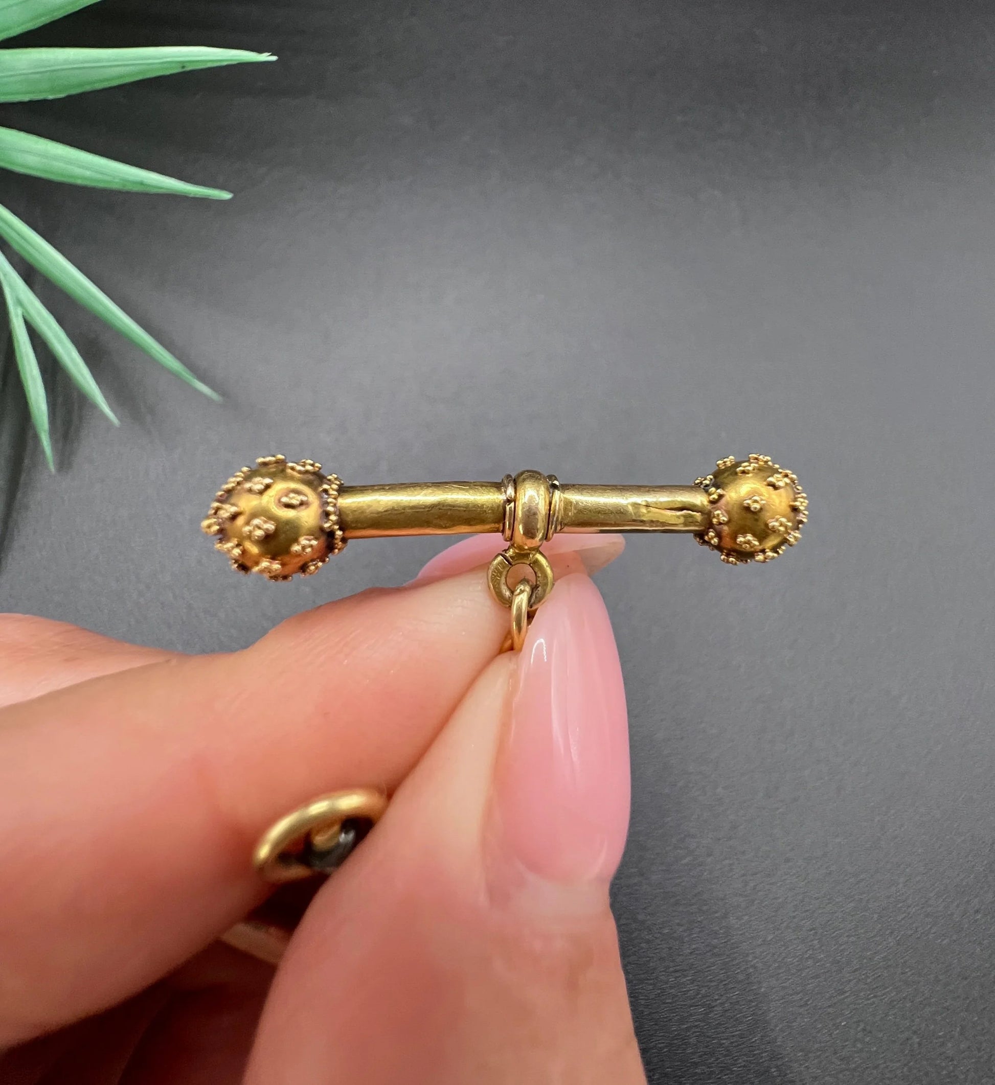 Rare French Antique 18 Carat Gold Pocket Watch Key, T-bar & Swivel Pendant, Circa 1900