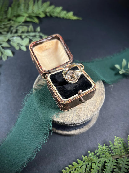 Victorian 14 Carat Two Colour Gold Diamond Cluster Ring, Circa 1890