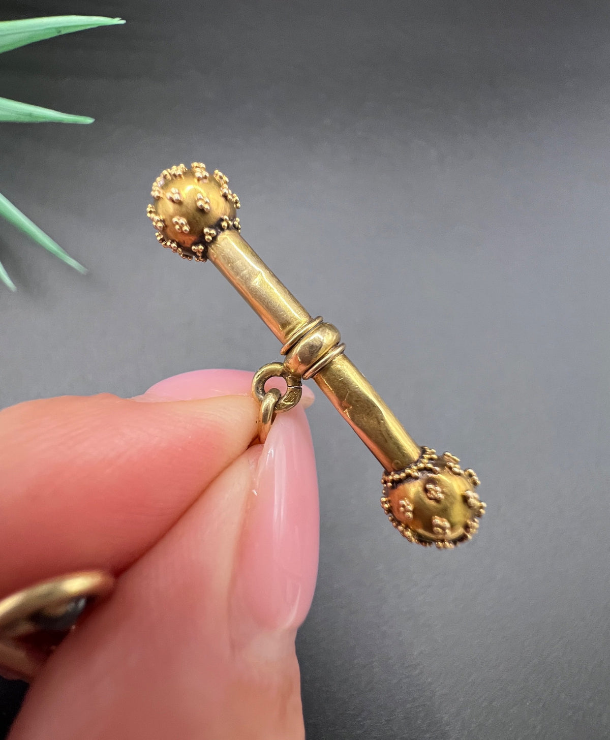 Rare French Antique 18 Carat Gold Pocket Watch Key, T-bar & Swivel Pendant, Circa 1900